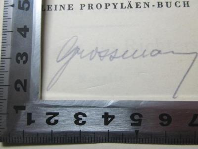 - (Grossmann, G.), Von Hand: Autogramm; 'Grossmann[?]'. ;12 X 85 : Die Frau des Richters : Novelle (1925)