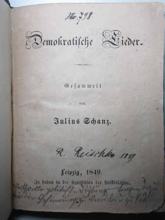 12 X 559 : Demokratische Lieder (1849)