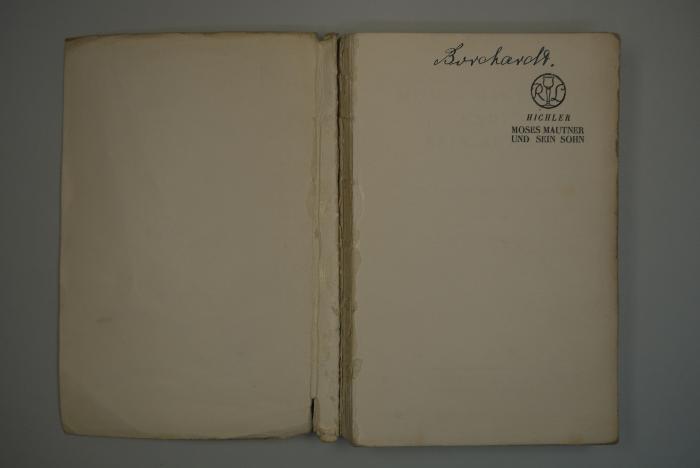 - (Borchardt, [?]), Von Hand: Name; 'Borchardt'. 