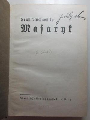 13 F 157&lt;2&gt; : Masaryk (1930)