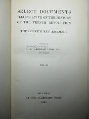 13 F 306-2 : Select documents illustrative of the History of the French revolution : the constituent assembly (1905)
