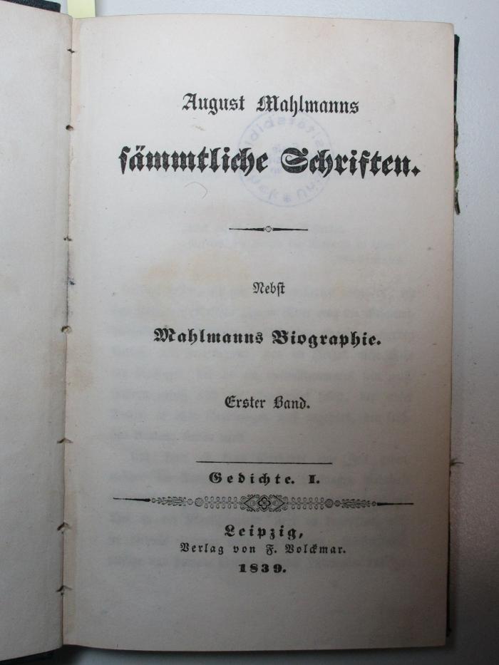 13 L 59-1 : Gedichte I (1839)
