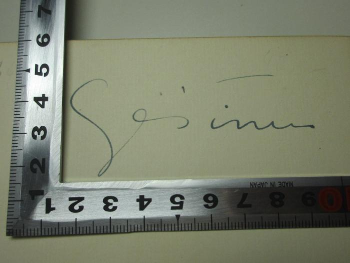 -, Von Hand: Autogramm; 'Gésinius[?]';13 H 401 : Max Slevogt (1922)