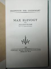 13 H 401 : Max Slevogt (1922)