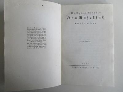 13 L 101&lt;51&gt; : Das Anjekind : eine Erzählung (1920)