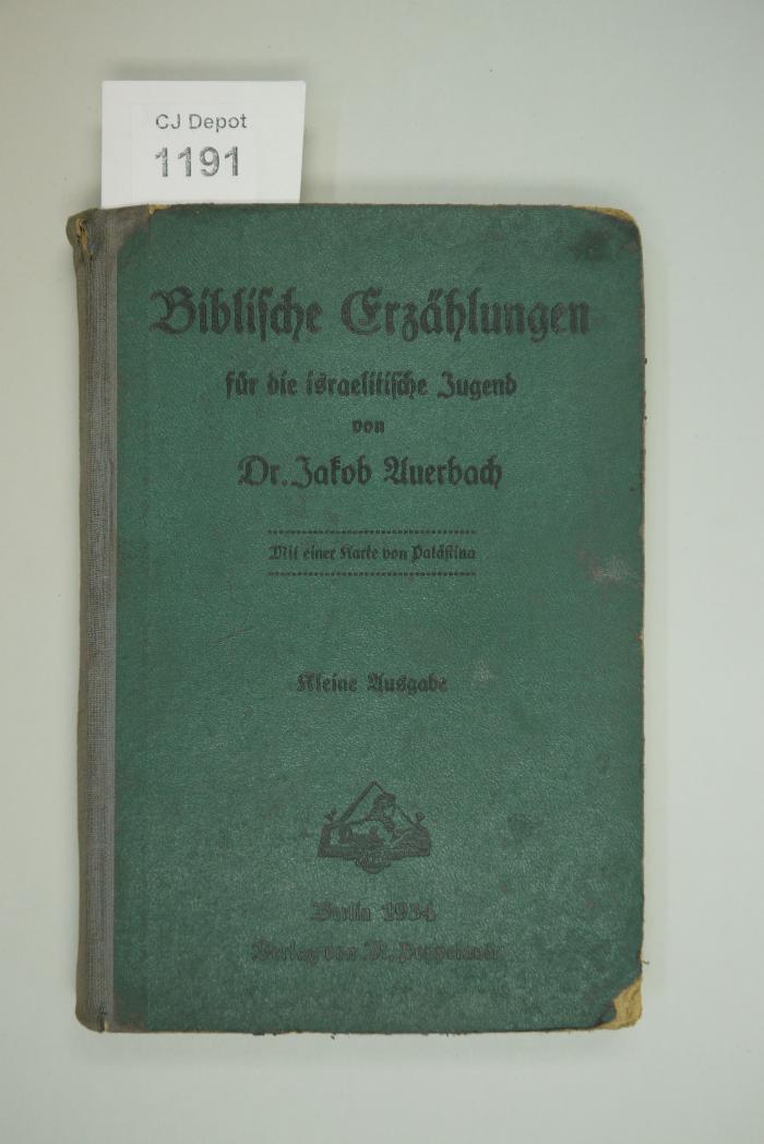  Biblische Erzählungen für die israelitische Jugend. Mit einer karte von Palästina. (1934)