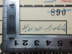 - (Stolte, Heinr.), Von Hand: Autogramm, Nummer; '890
Heinr. Stolte[?]'. 