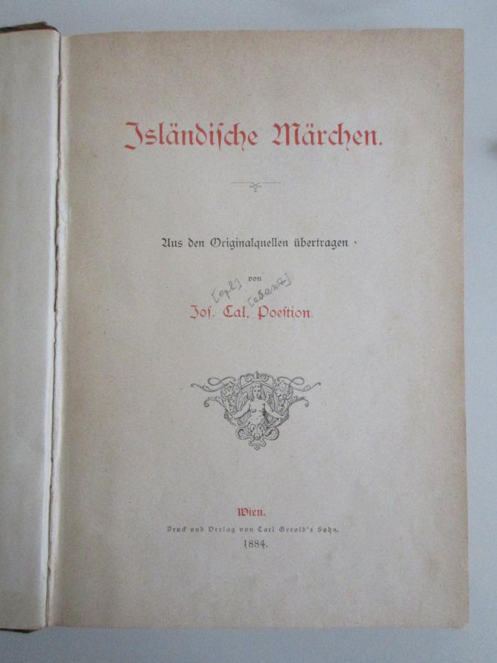 13 Q 6 : Isländische Märchen : aus den Originalquellen übertragen (1884)
