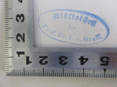 - (Graff, L. v.), Stempel: Name; 'Bibliothek
des
Prof. Dr. L. v. Graff.'. ;13 S 99-2 : Die Klassen und Ordnungen der Strahlenthiere (Actinozoa) (1860)