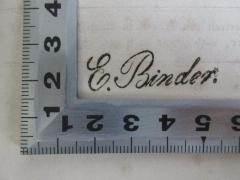 - (Binder, E.), Von Hand: Autogramm; 'E. Binder.'. 