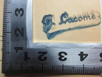 - (Lacome, G.[?]), Stempel: Name; 'G. Lacome'.  (Prototyp);14 B 251&lt;2&gt;-1 : Rome et l'Italie (1905)