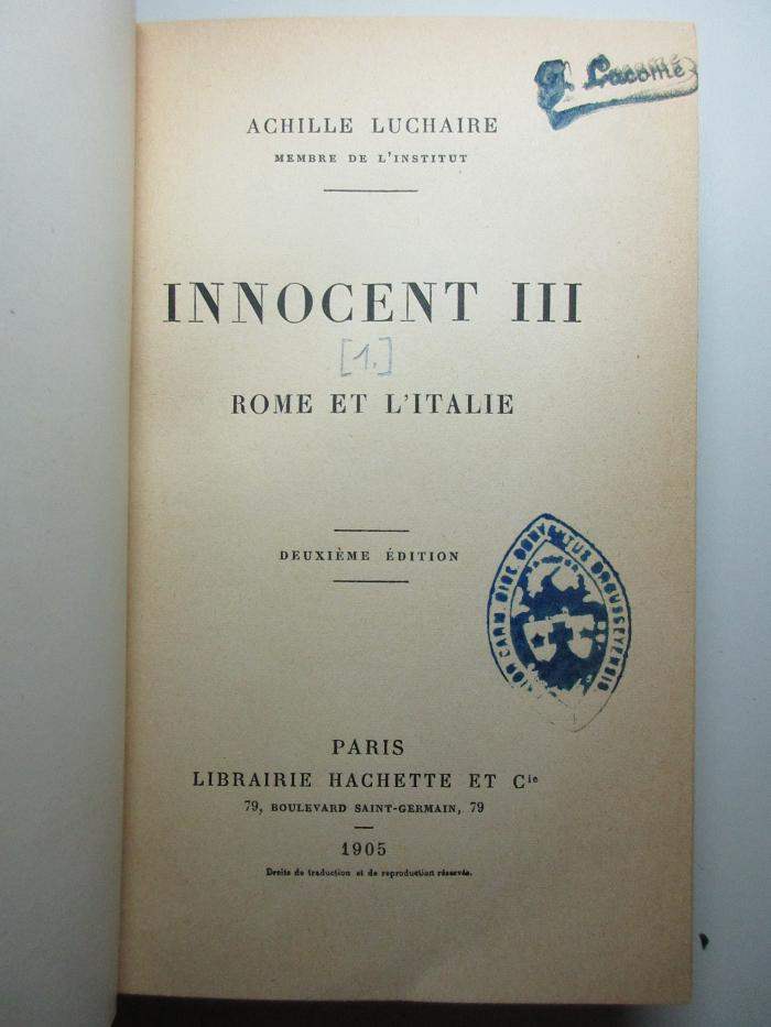 14 B 251&lt;2&gt;-1 : Rome et l'Italie (1905)