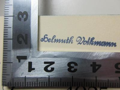 - (Volkmann, Helmuth), Stempel: Name; 'Helmuth Volkmann'. ;14 C 67-Hauptw. : Die deutsche Gemeindeordnung vom 30. Januar 1935 : Kommentar (1935)