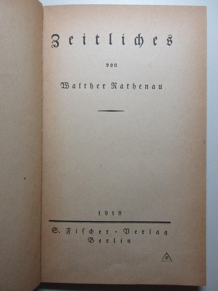 14 A 229 : Zeitliches (1918)