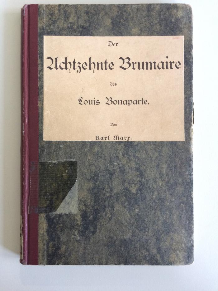 G 251 (ausgeschieden) : Der Achtzehnte Brumaire des Louis Bonaparte. (1907)