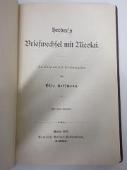 3 L 16 : Herder's Briefwechsel mit Nicolai (1887)