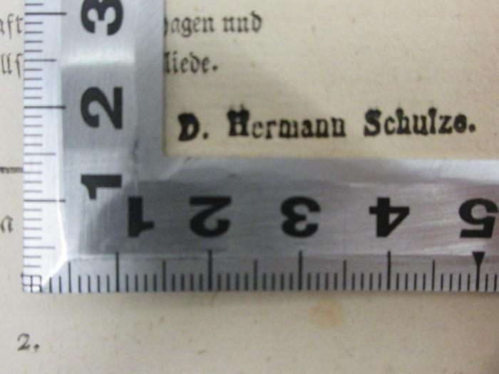- (Schulze, D. Hermann), Stempel: Name; 'D. Hermann Schulze.'. ;3 C 269 : Die Politik nach den Grundsätzen der heiligen Allianz (1822)