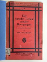 M 70 May (ausgeschieden) : Der typische Verlauf sozialer Bewegungen (1925)