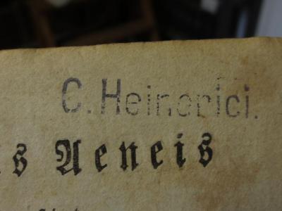 Cn 1369 1-3: Virgils Aeneis (1803);- (Heinerici, C.), Stempel: Name; 'C. Heinerici.'. 