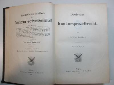 3 C 159-9,3 : Deutsches Konkursprozessrecht : mit einem Register (1899)