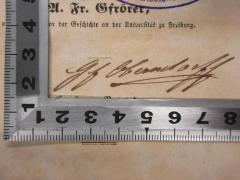 - (Gräfl. Oberndorff'sche Majoratsbibliothek), Von Hand: Autogramm; 'Graf Oberndorff'. 