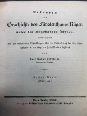 14 F 887-1/3 : Einleitung (1841)