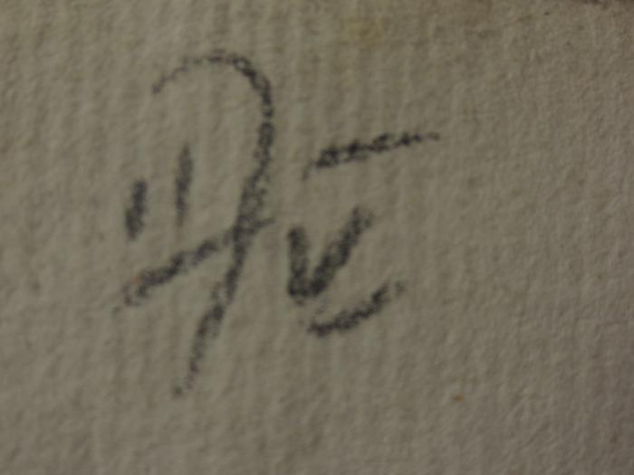 Cn 1283 2: Anthologiae Graecae cum versione latina Hugonis Groth (1797);-, Von Hand: Notiz; '[...]V'