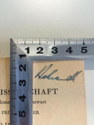 EX 595 (ausgesondert) : Soziologie als Gesellschaftswissenschaft (1926);- (Behrendt, Richard F.), Von Hand: Name; 'Behrendt'.  (Prototyp)
