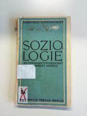 EX 595 (ausgesondert) : Soziologie als Gesellschaftswissenschaft (1926)