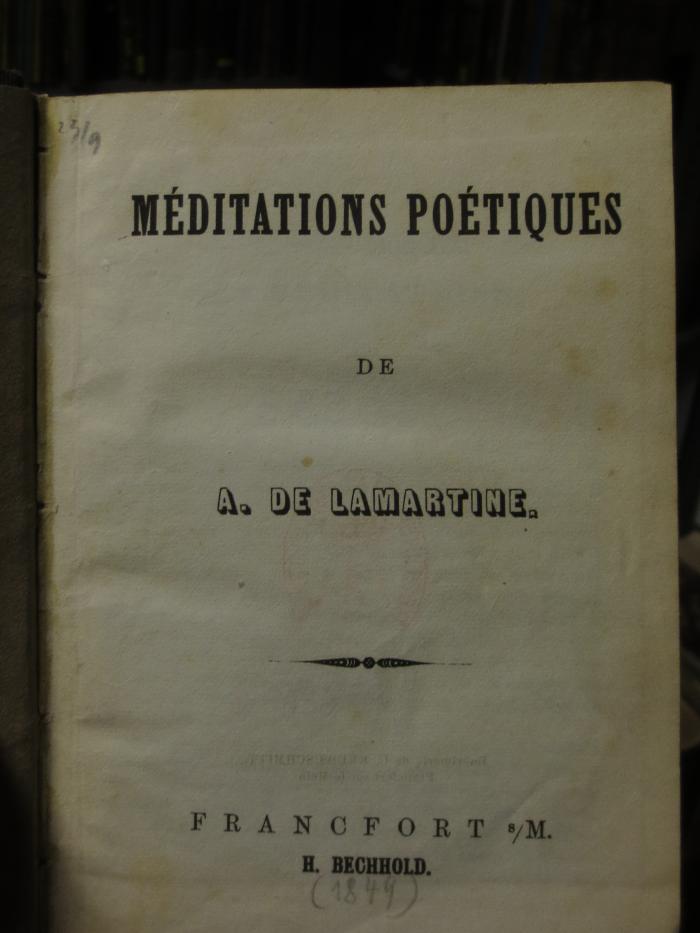 Ct 533: Méditations Poétiques (1849)