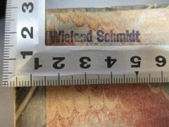 - (Schmidt, Wieland ), Stempel: Name; 'Wieland Schmidt'. 