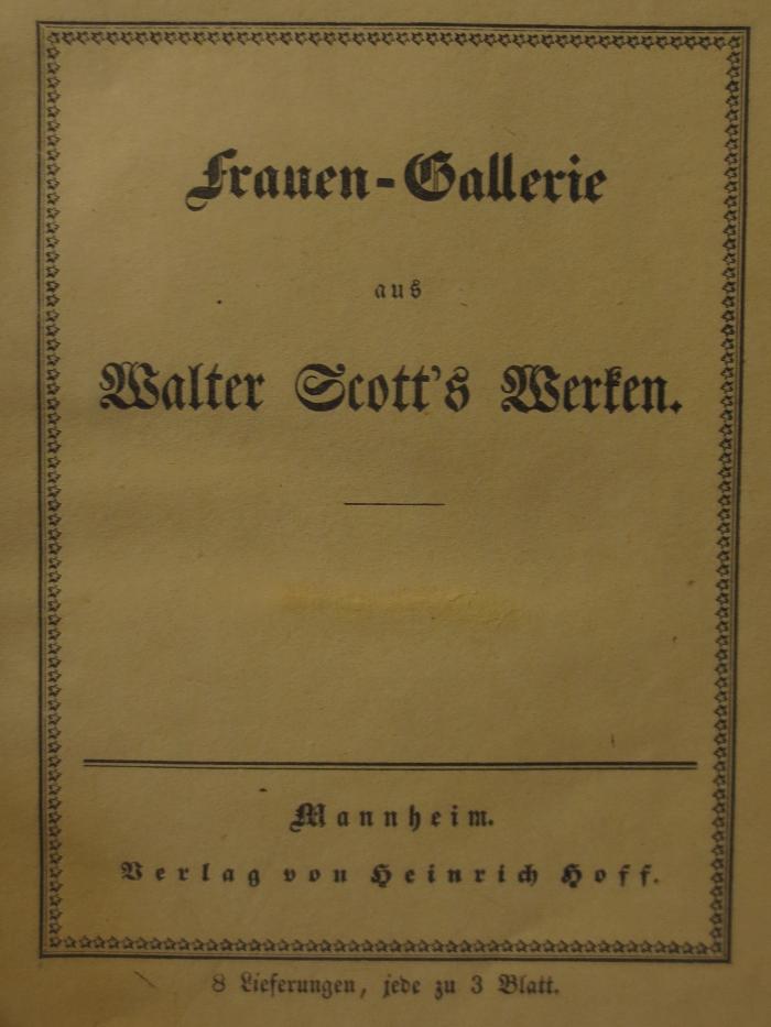 Cp 505: Frauen-Gallerie aus Walter Scott's Werken (o. J.)