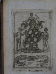 - (Dorigny, [?]), Etikett: Exlibris, Name, Abbildung; 'Ex Libris Dorigny IN'. 