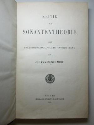 14 I 82 : Kritik der Sonantentheorie : eine sprachwissenschaftliche Untersuchung (1895)