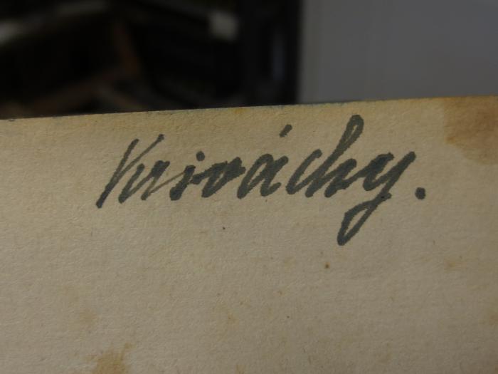 Cq 2494 2: Tom Jones, a foundling (1831);- (Kriváchy, [?]), Von Hand: Autogramm, Name; 'Kriváchy.'. 