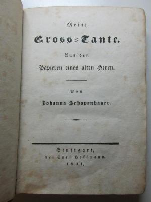 14 L 238 : Meine Gross-Tante : aus den Papieren eines alten Herrn (1831)