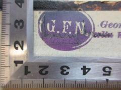 - (Nicolai, Georg Fr.), Stempel: Initiale, Name; 'G. F. N.'. 