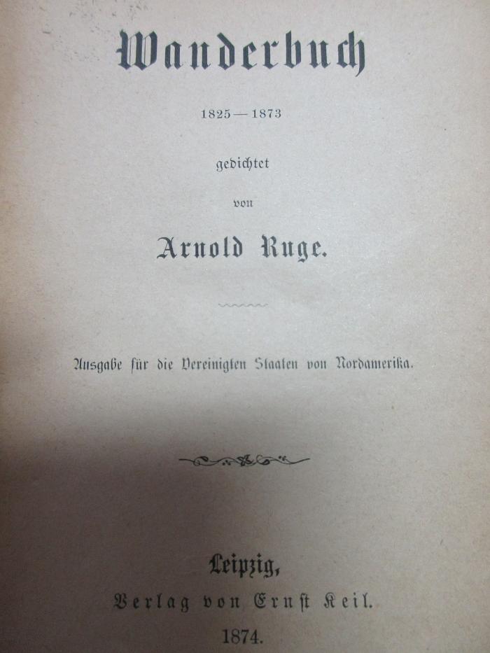 14 L 200 : Wanderbuch : 1825 - 1873 (1874)