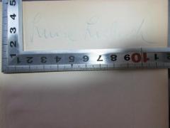 - (Liebisch, Luise), Von Hand: Autogramm; 'Luise Liebisch'. 