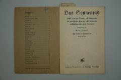  Das Sonnenrad. Zwölf Lieder zur Sonnen- und Jahreswende und zum festlichen Feuer und sieben Tanzweisen für Blockflöten und andere Instrumente. (1934)