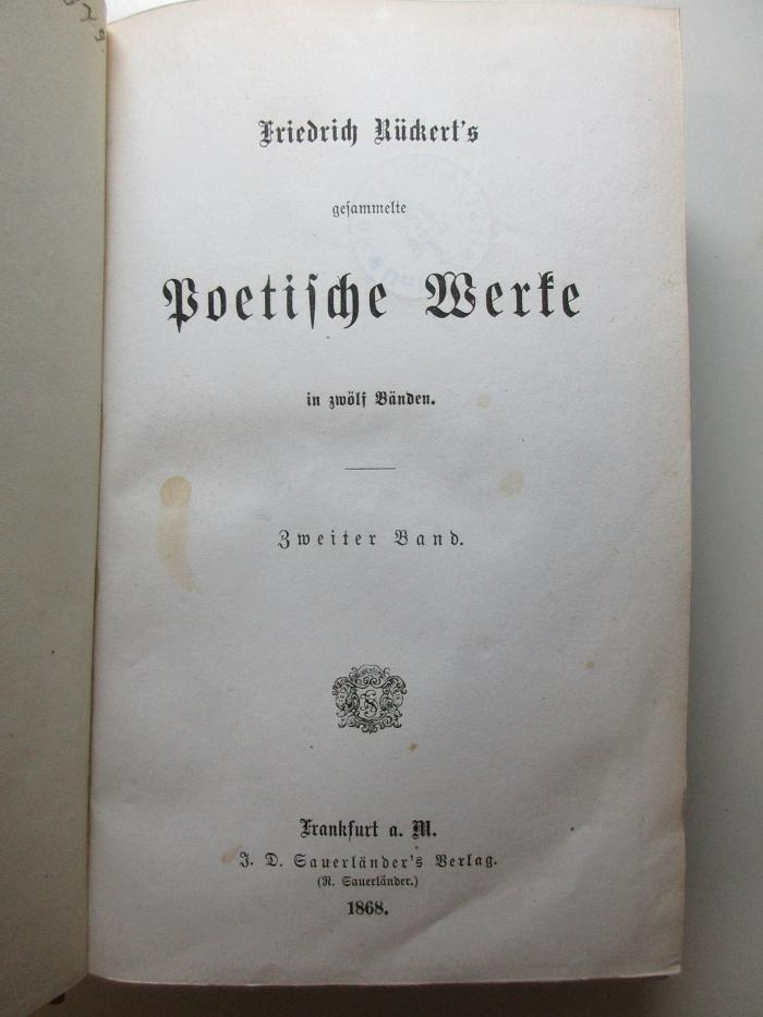 14 L 261-2 : Lyrische Gedichte (1868)