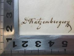 - (Katzenberger), Von Hand: Autogramm; 'Dr. Katzenberger [?]'. 