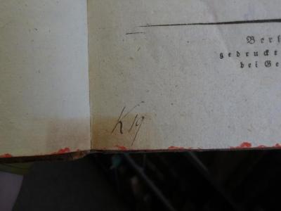 Jc 194 : Die Kugelfläche als mathematisches Constructionsfeld im Gegensatze der Ebene oder die Geometrie und Trigonometrie auf der Sphäre in ihren Elementen ausführlich dargestellt (1819);- (Königliches Seminarium für Gelehrte Schulen in Berlin), Von Hand: Nummer; 'K19'. 