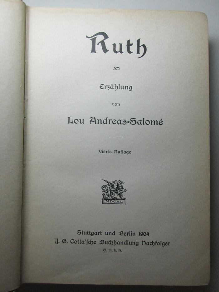 14 L 515&lt;4&gt; : Ruth : Erzählung (1904)