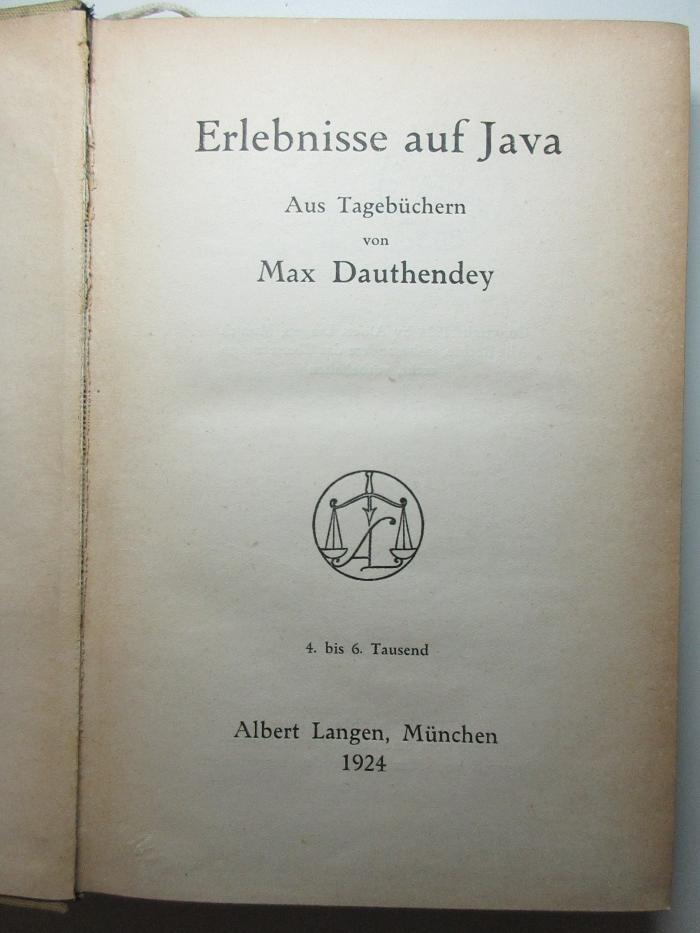 14 L 307&lt;4&gt; : Erlebnisse auf Java : aus Tagebüchern (1924)