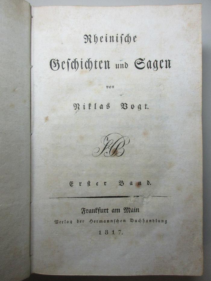 14 L 423-1 : Rheinische Geschichten und Sagen (1817)