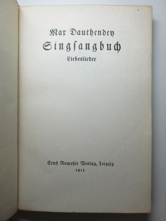 14 L 306&lt;2&gt; : Singsangbuch : Liebeslieder (1912)