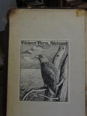 - (Steinmetz, Herm.), Etikett: Exlibris, Name, Abbildung; 'Bücherei Herm. Steinmetz'. 