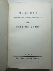 14 L 54 : Gedichte : Essays und andere Geschichten (1913)