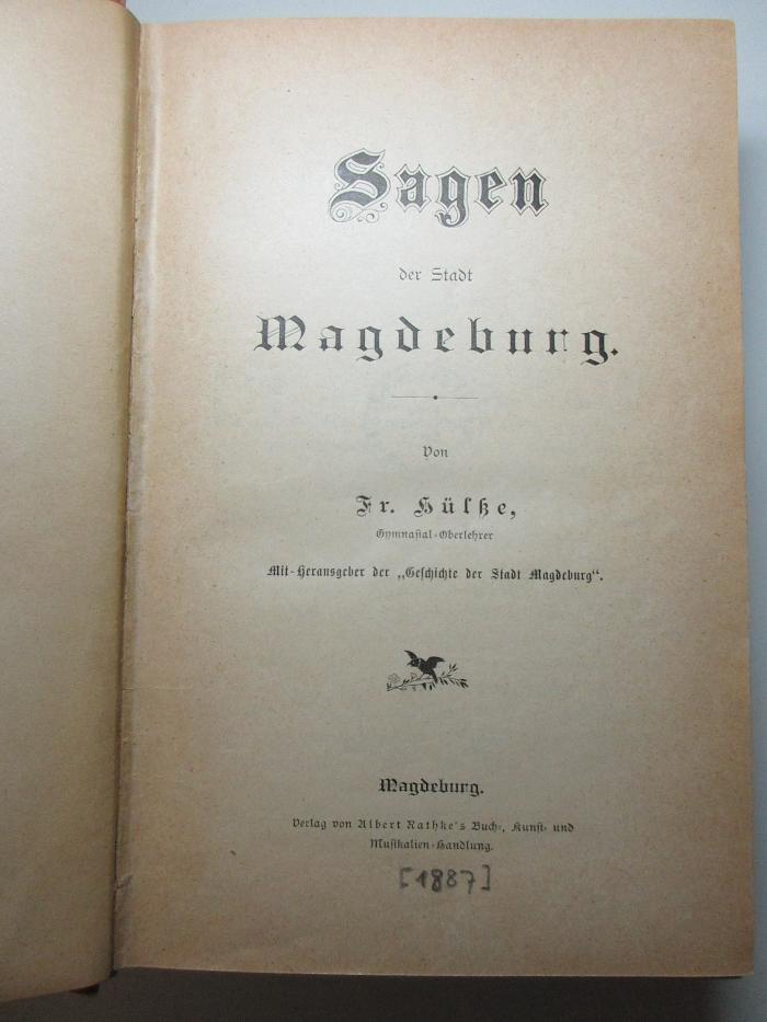 14 L 510 : Sagen der Stadt Magdeburg (1887)